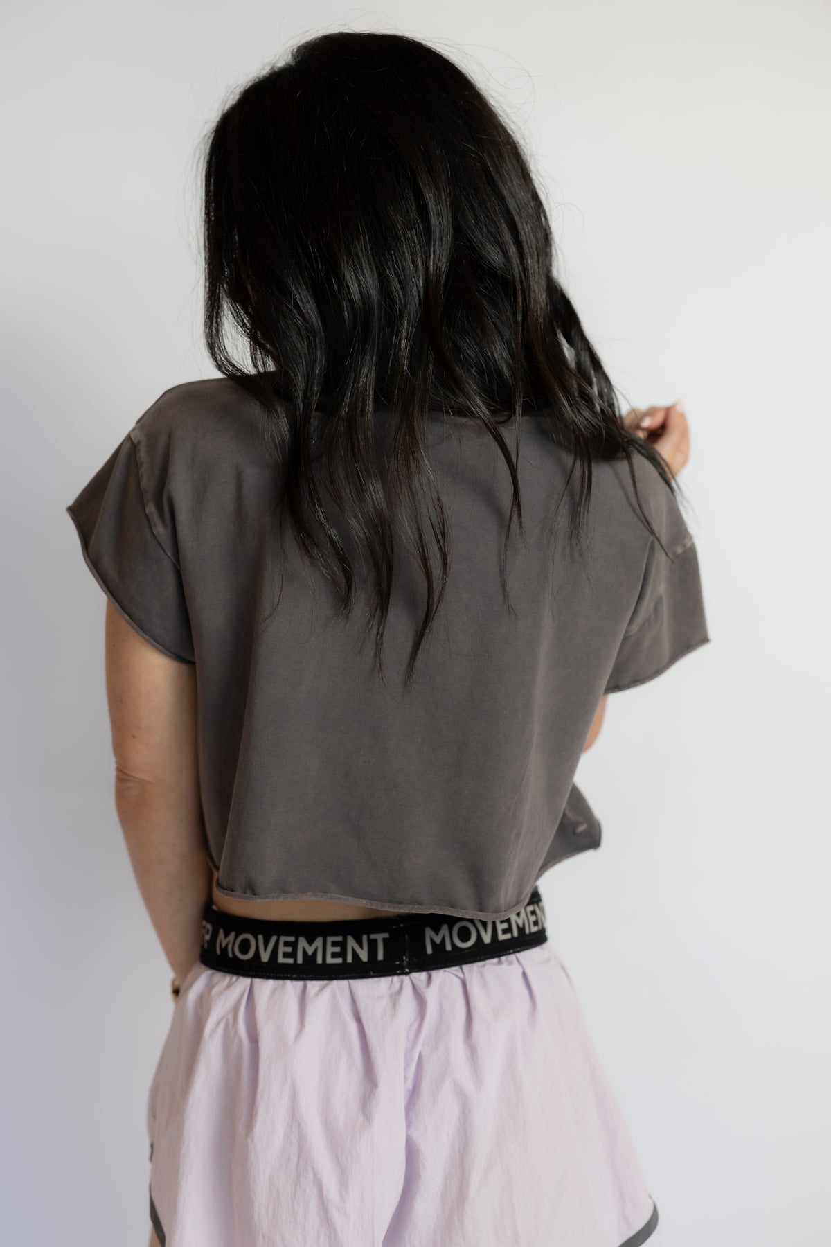 Hot Shot Cropped Tee Vintage Black