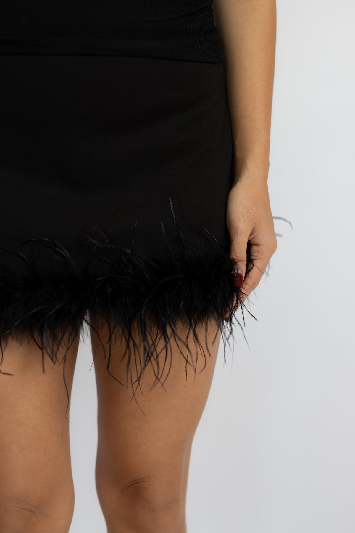 Fiona Ponte Feather Skirt