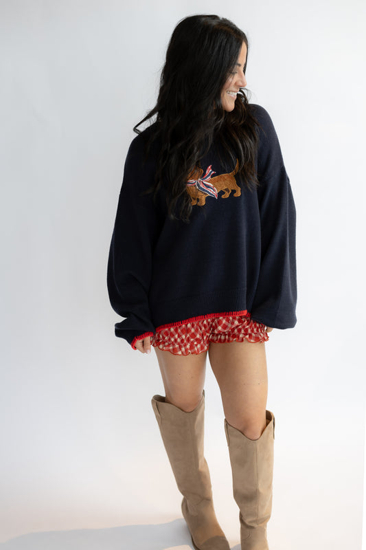 Reese Dog Embroidered Sweater