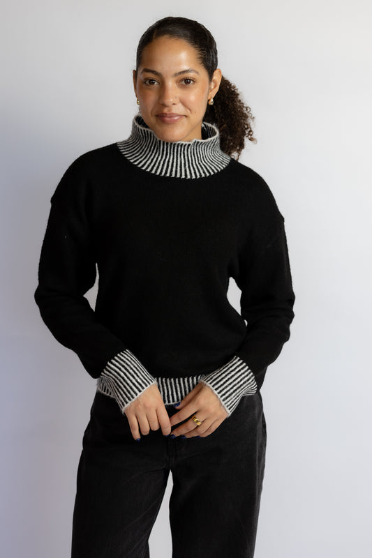 Stacey Contrast Rib Sweater