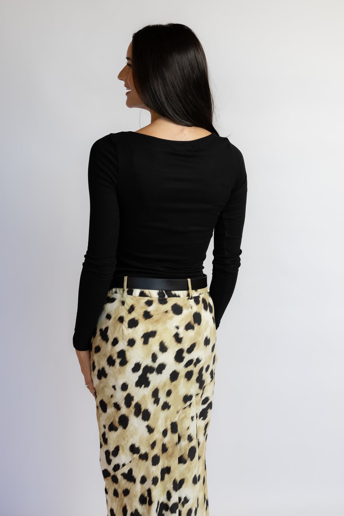 Ronan Boat Neck Knit Top Black