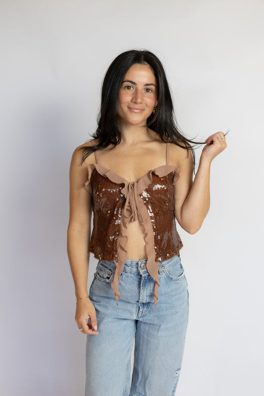 Flashing Bright Sequin Cami Top