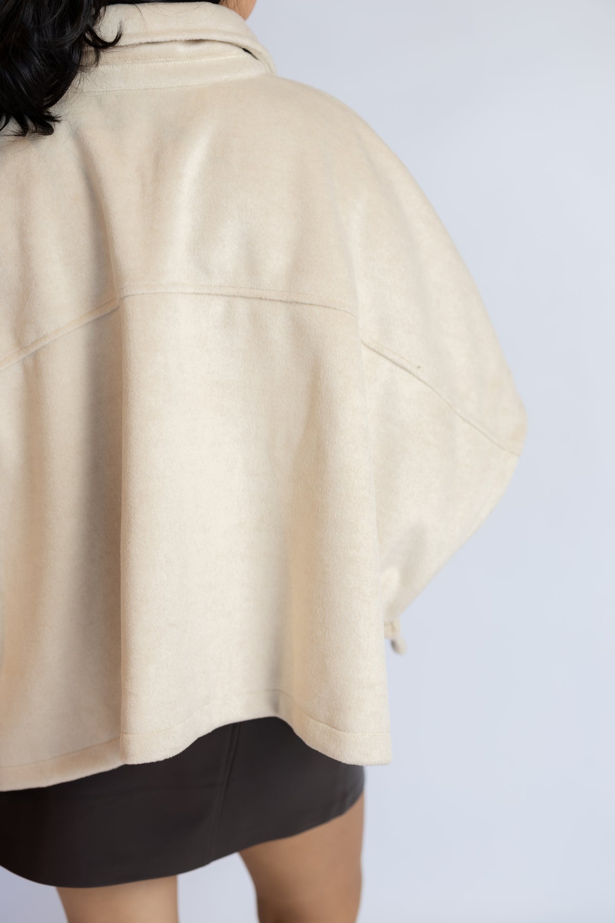 Carly Button Front Cape Jacket
