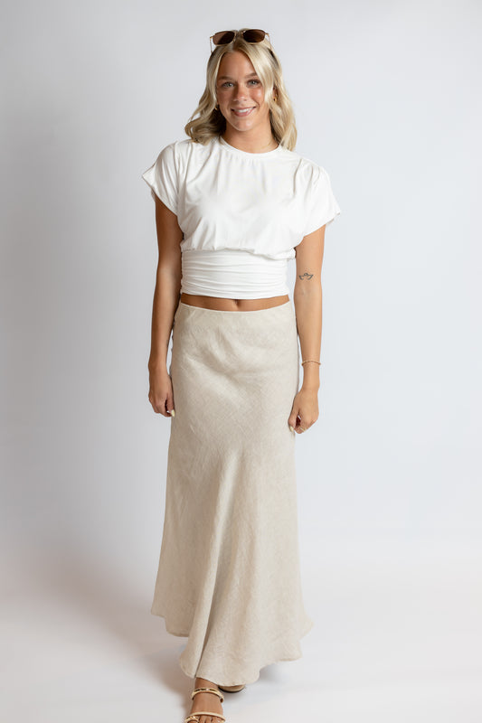 Sophie Cinched Ribbed Tee