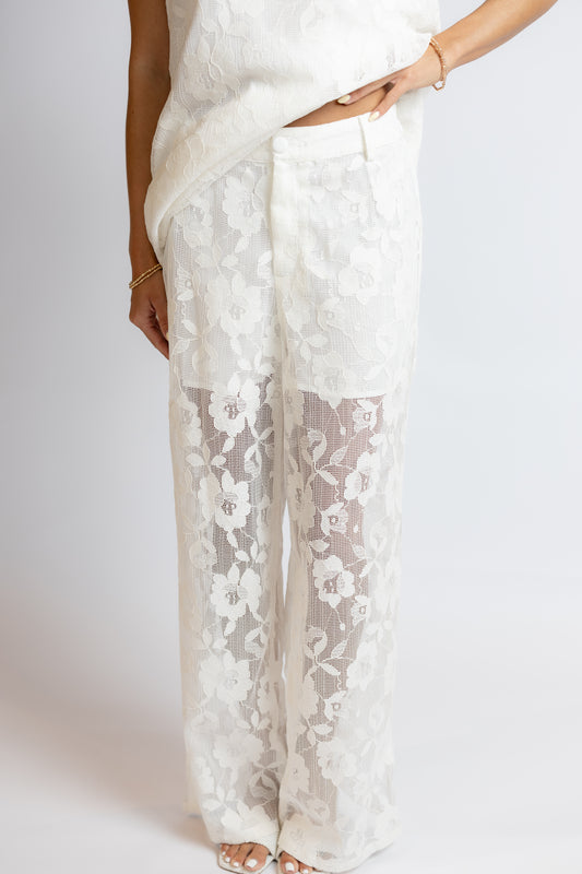 Swept Away Lace Tunic & Pants Set