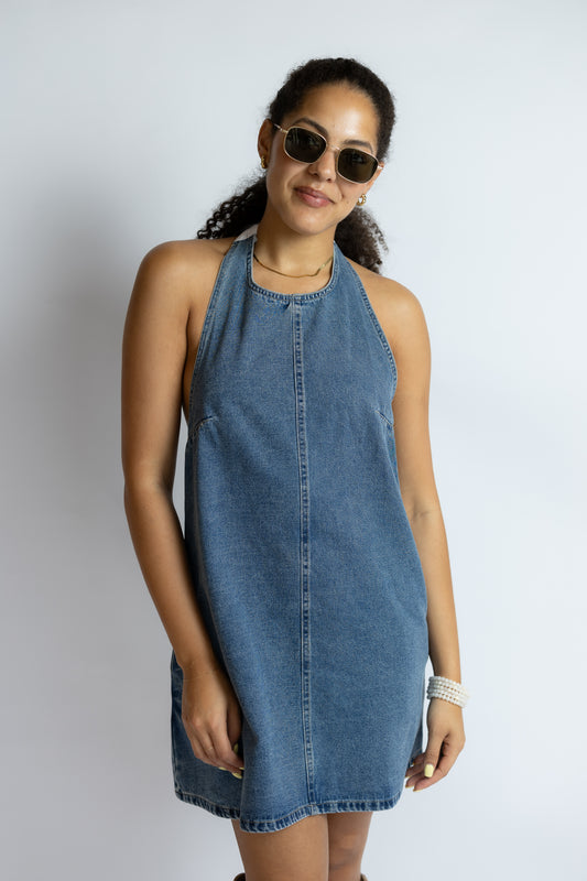 No New Friends Denim Dress