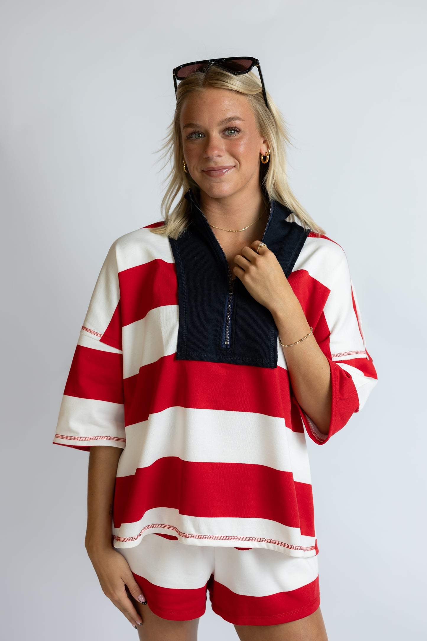 Farrah Striped Varsity Set