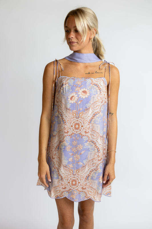 Delaney Scalloped Mini Dress
