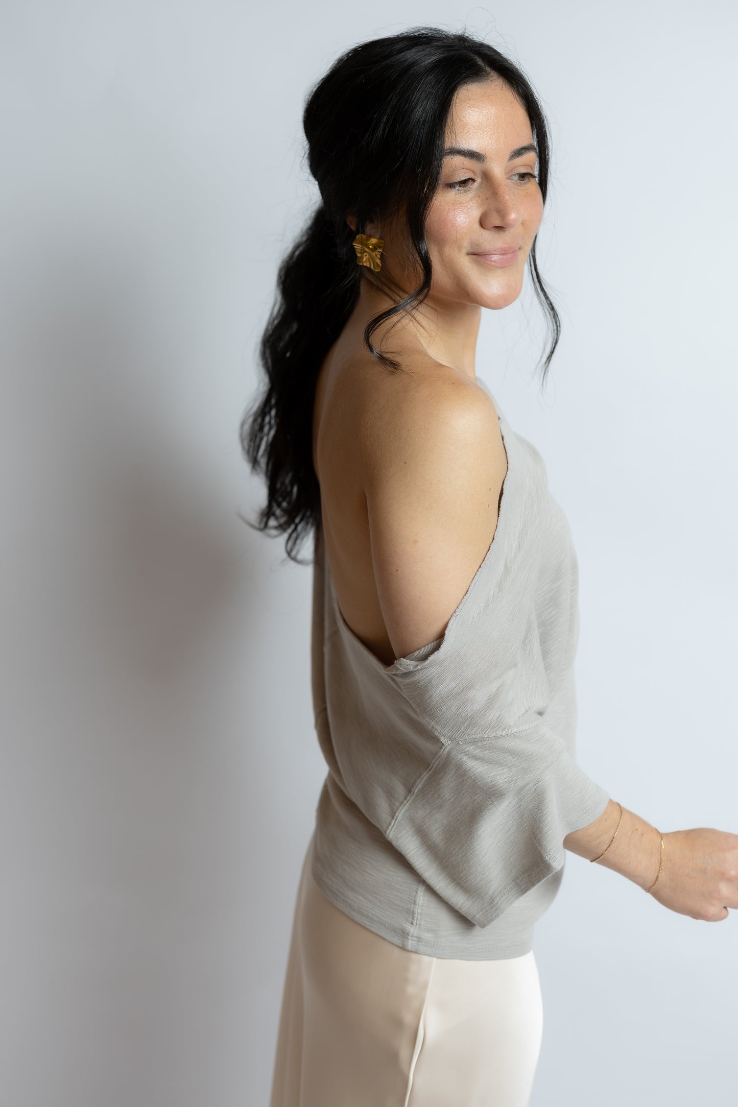 Waterfall Cowl Neck Top