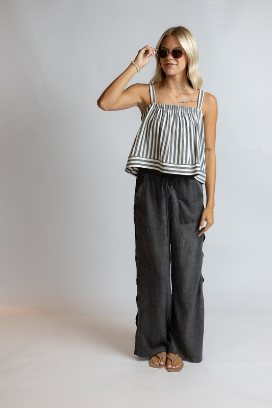 Rhea Cut Out Button Pants