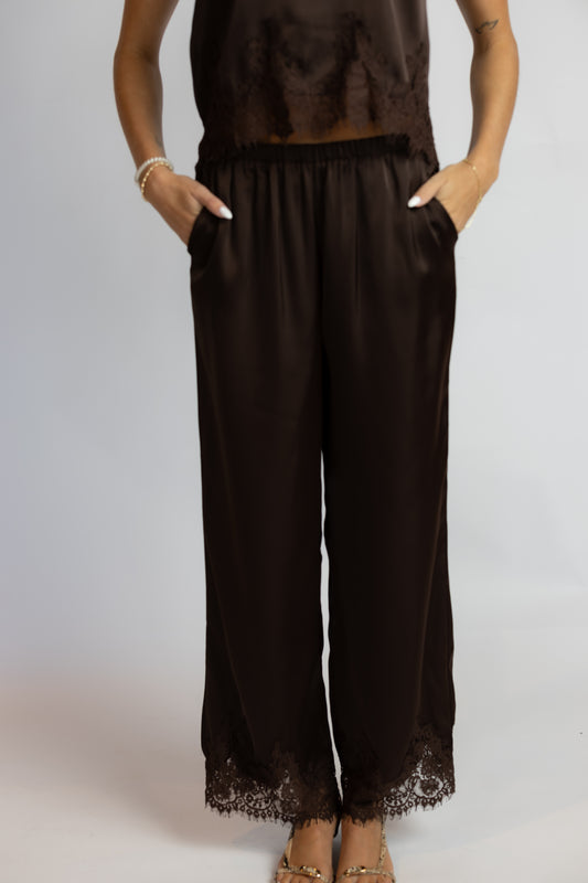 On The Town Lace Wide Leg Pants