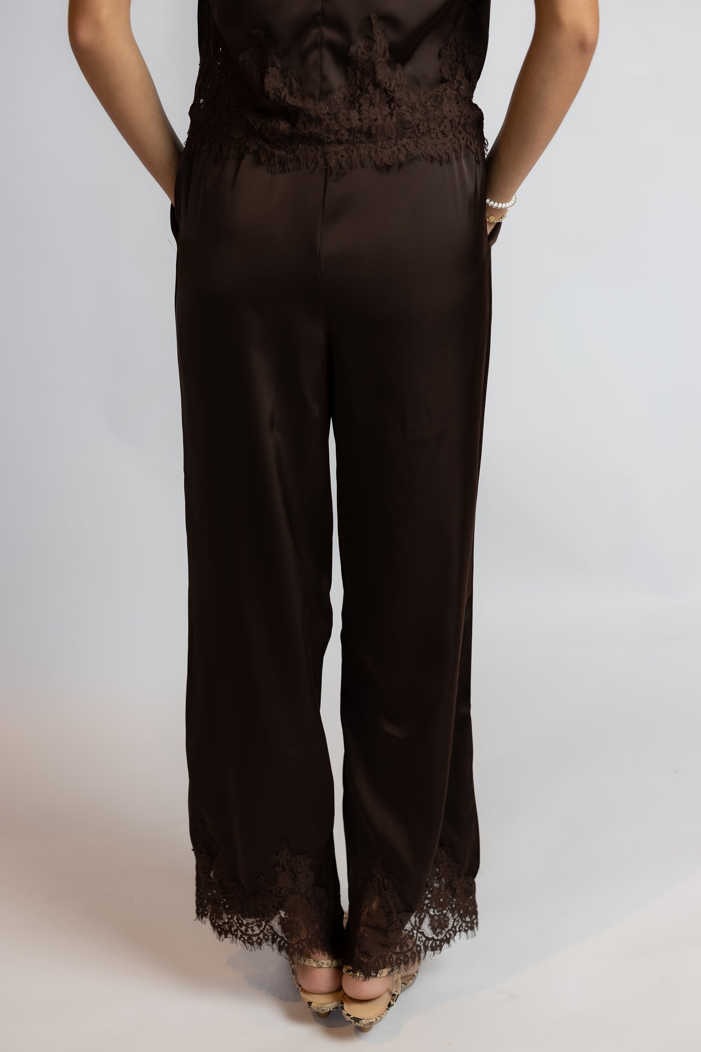 On The Town Lace Wide Leg Pants