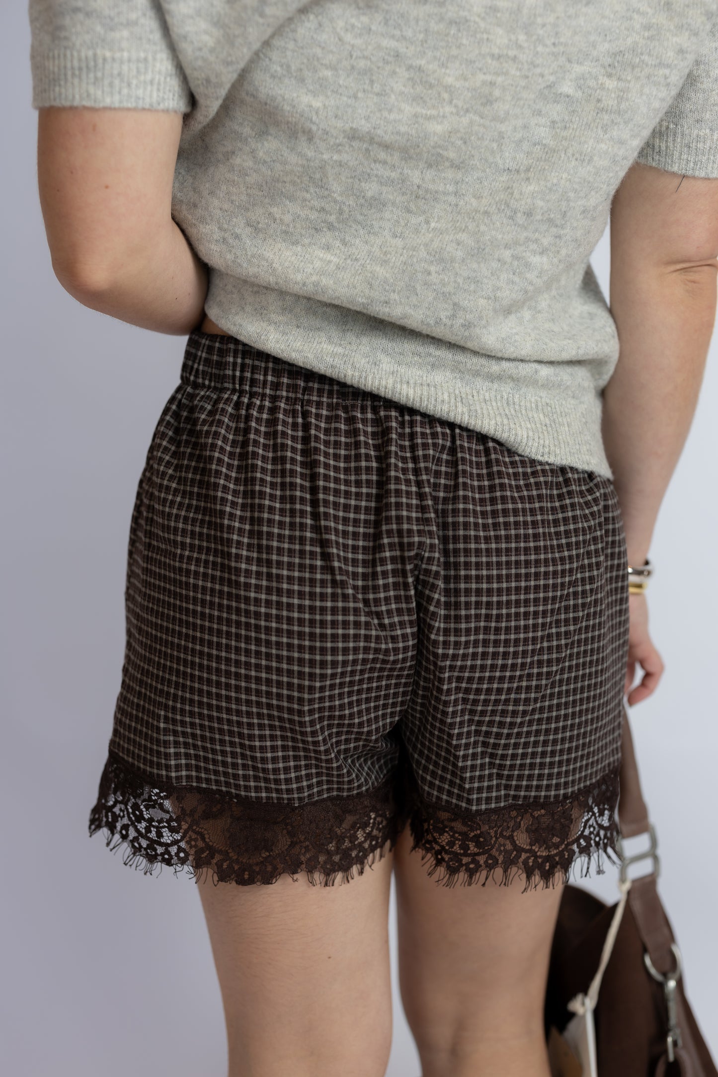 Moving In Lace Trim Shorts
