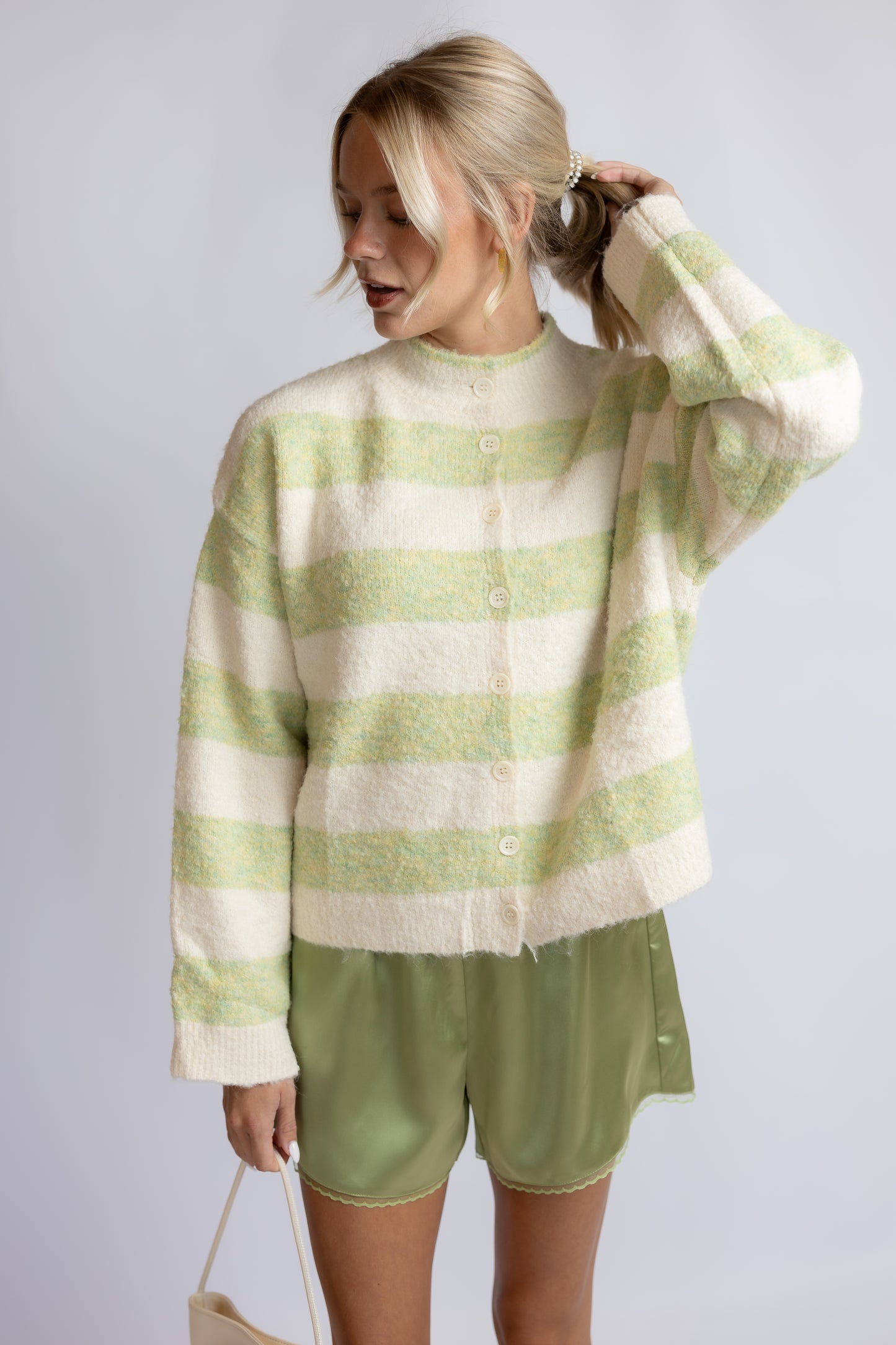 Faded Quick Striped Cardigan