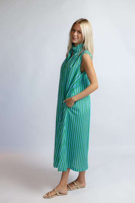 Stay Back Striped Midi Dress
