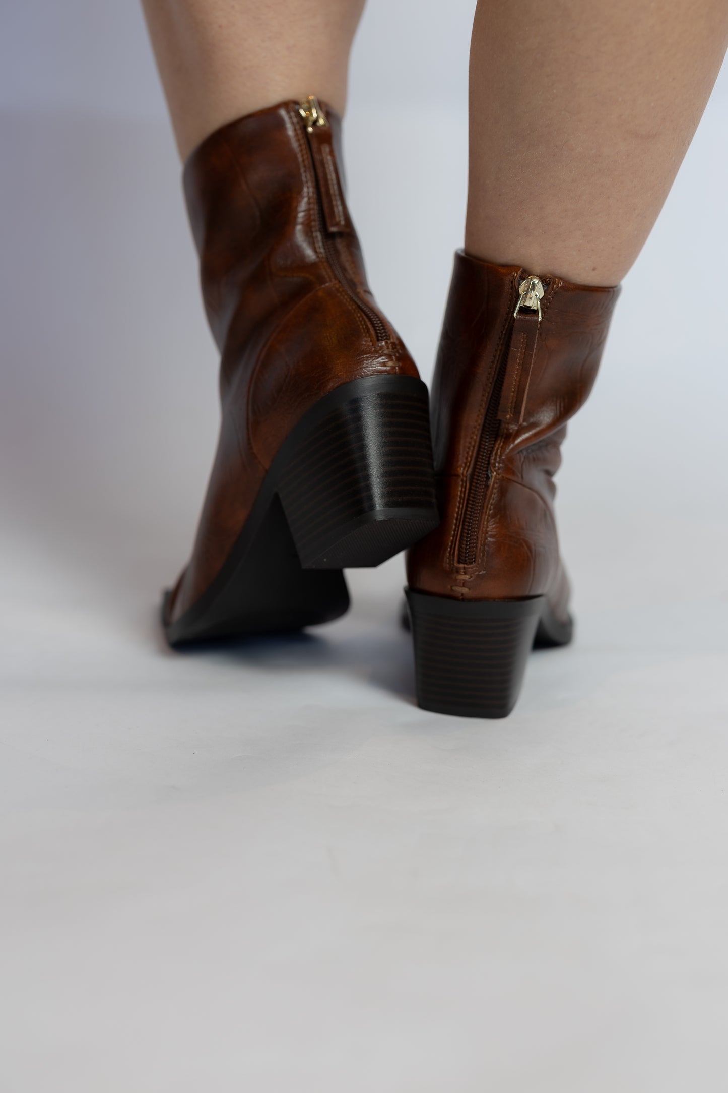Matteo Croc Embossed Faux Leather Boot