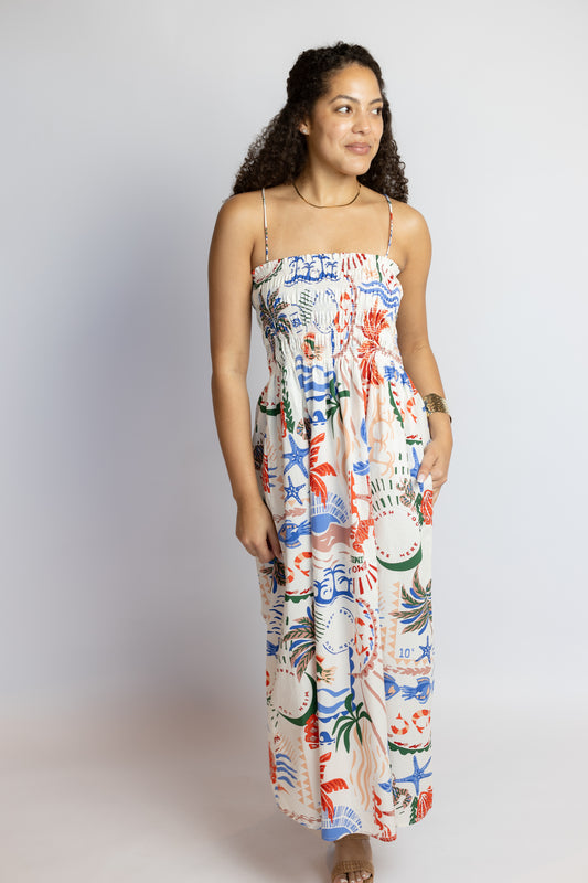 Cornelia Getaway Midi Dress Multi