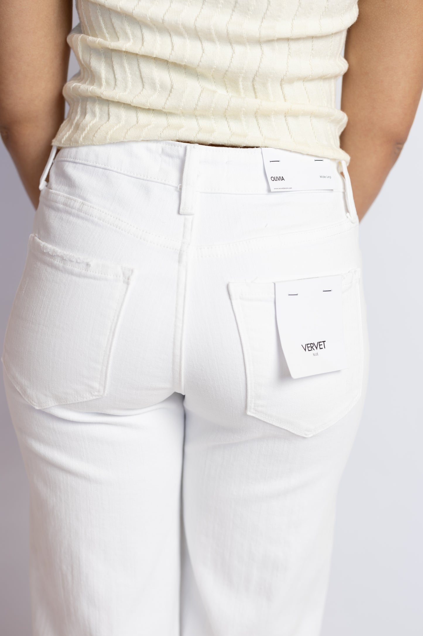 Ashleigh Cropped White Denim
