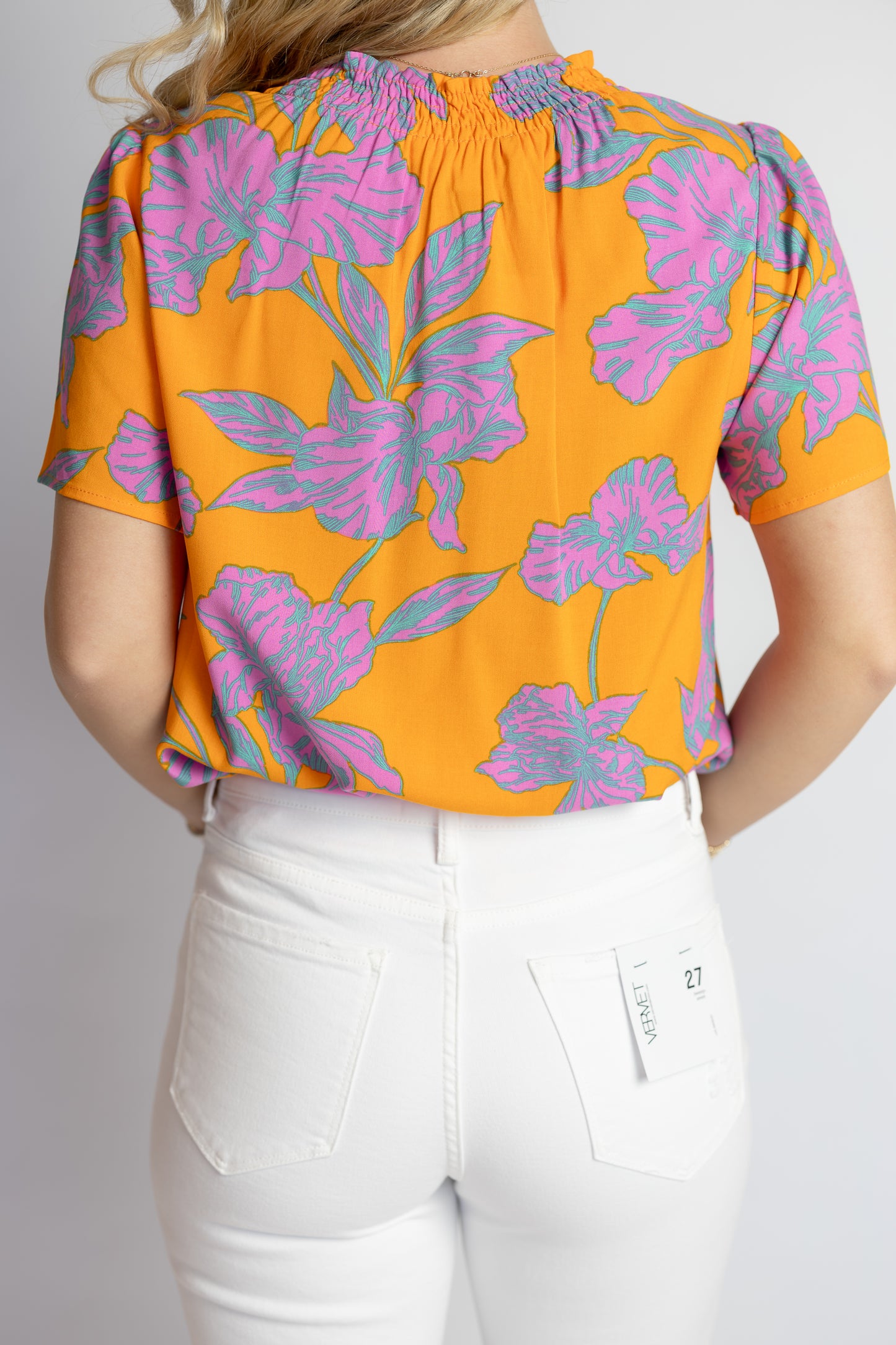 Regine Smocked Floral Top