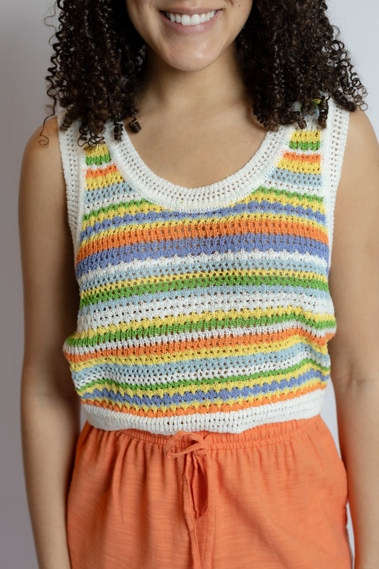 Sylvia Stripe Sweater Vest