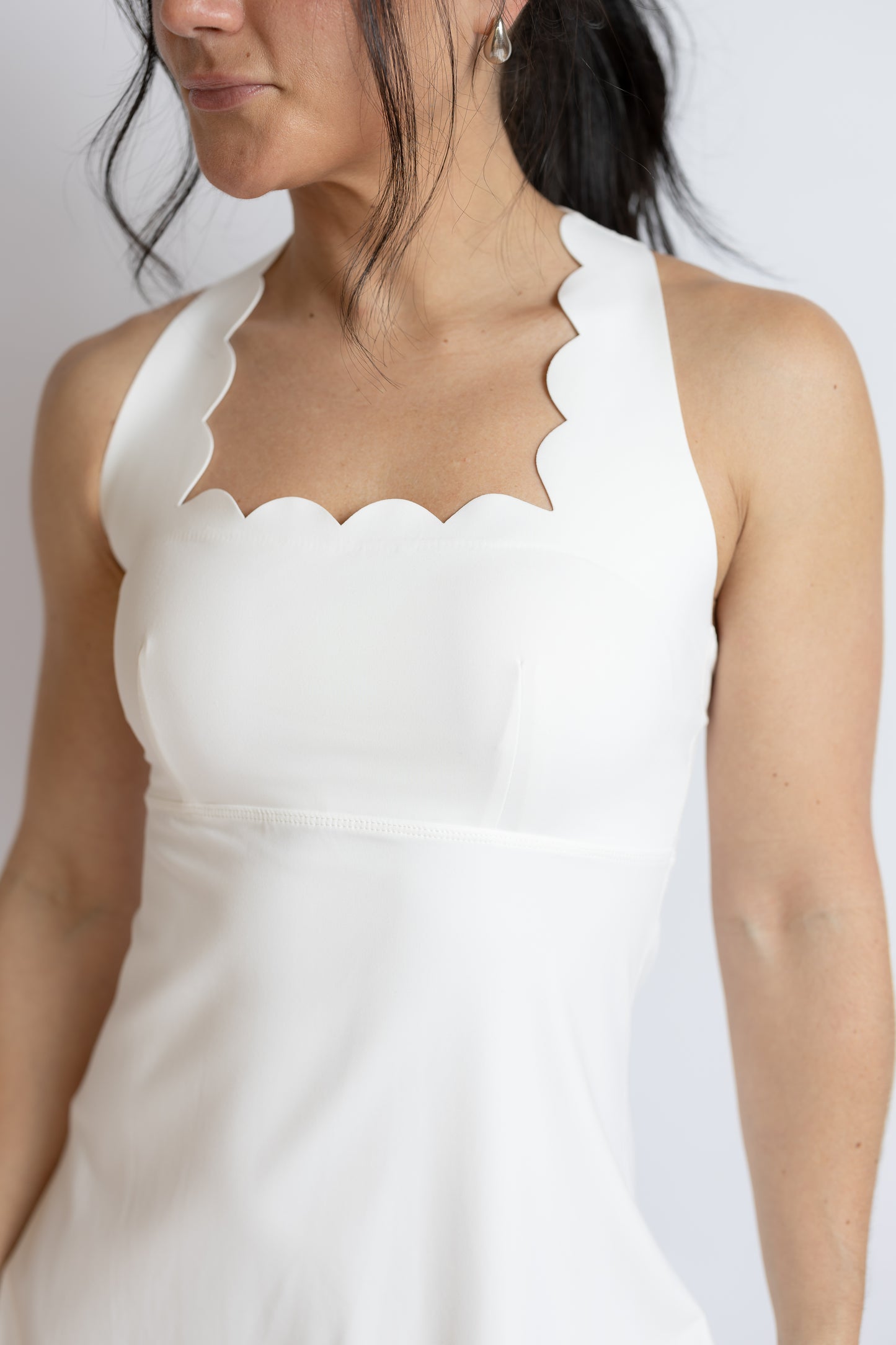 Match Point Scalloped Mini Dress
