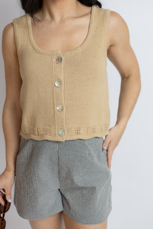 Delmore Scalloped Tank