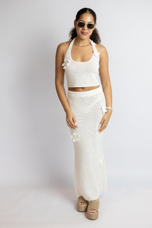 Beach Club Crochet Halter Top