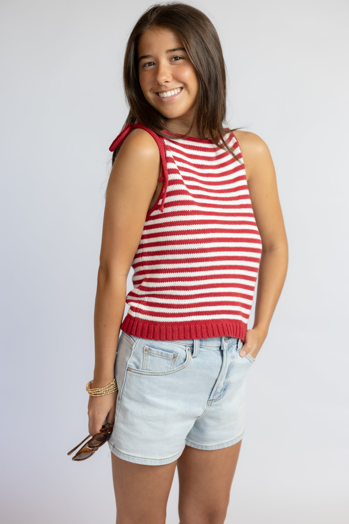 Thing About Her Striped Knit Top