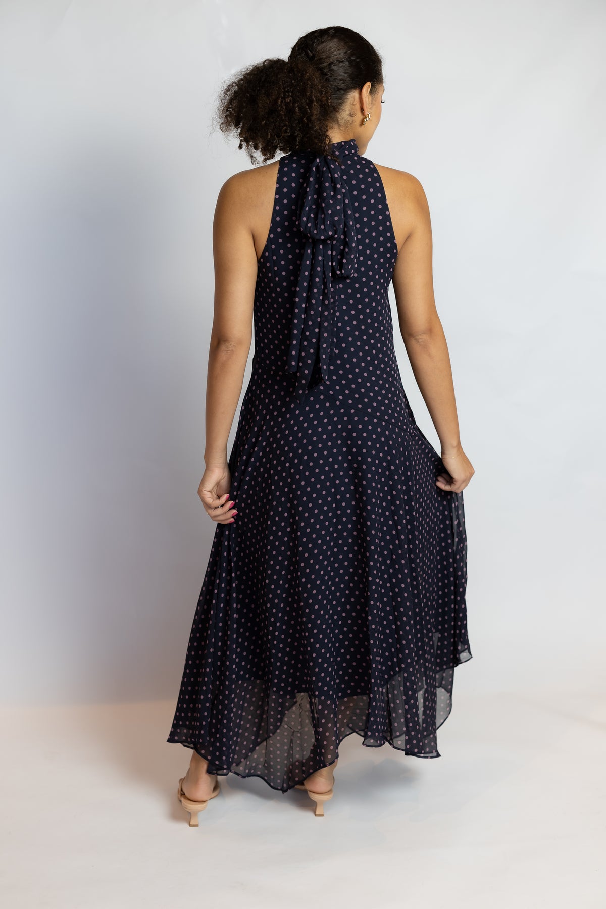 Tiana Polka Dot Maxi Dress