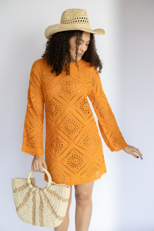Shady Palms Crochet Dress