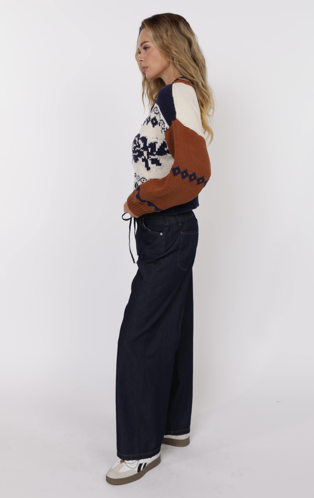 Sweet Rose Jacquard Zip Sweater Jacket