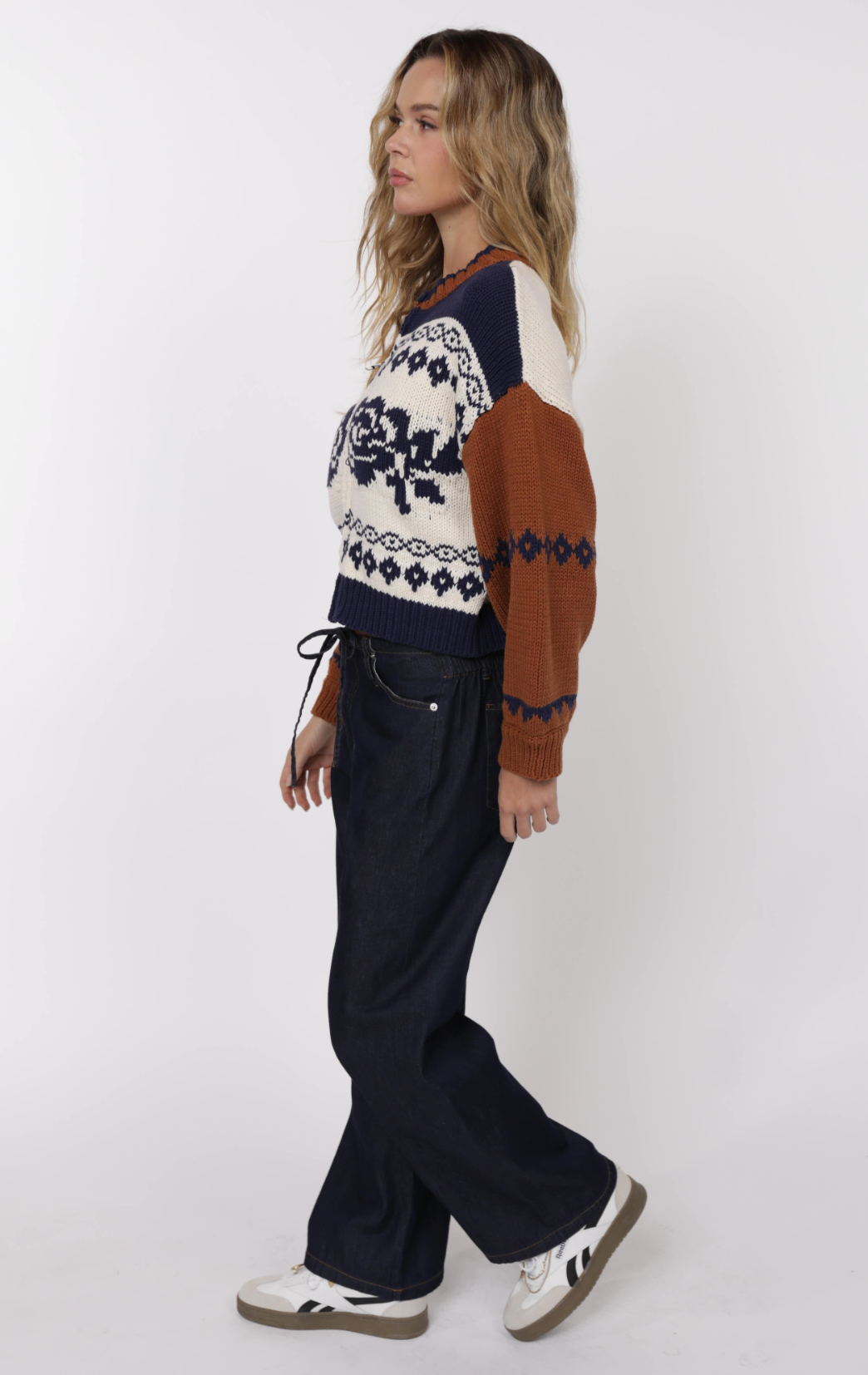 Sweet Rose Jacquard Zip Sweater Jacket