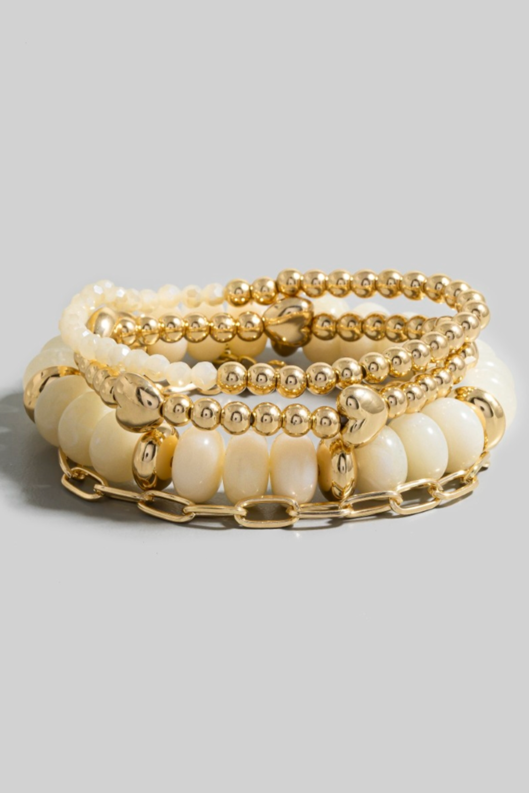 The Villian Layered Bracelets Ivory