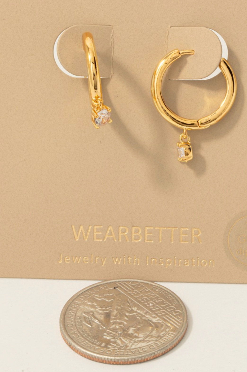 Think It Through Charm Hoops