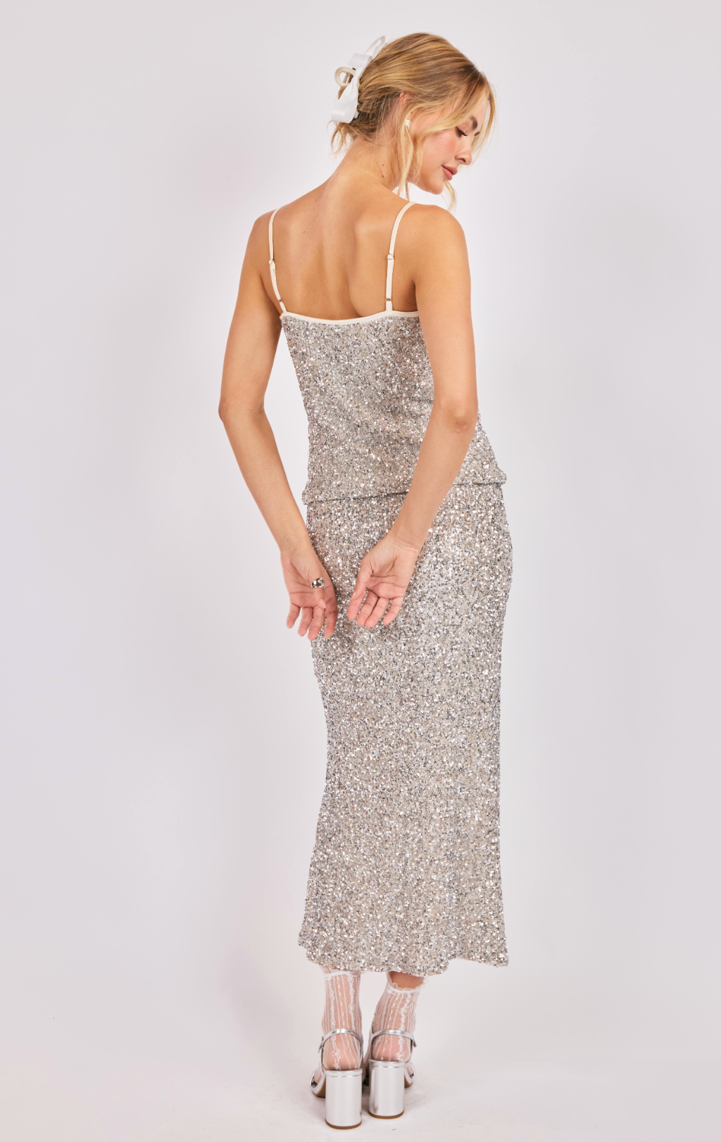 Luster Sequin Maxi Skirt