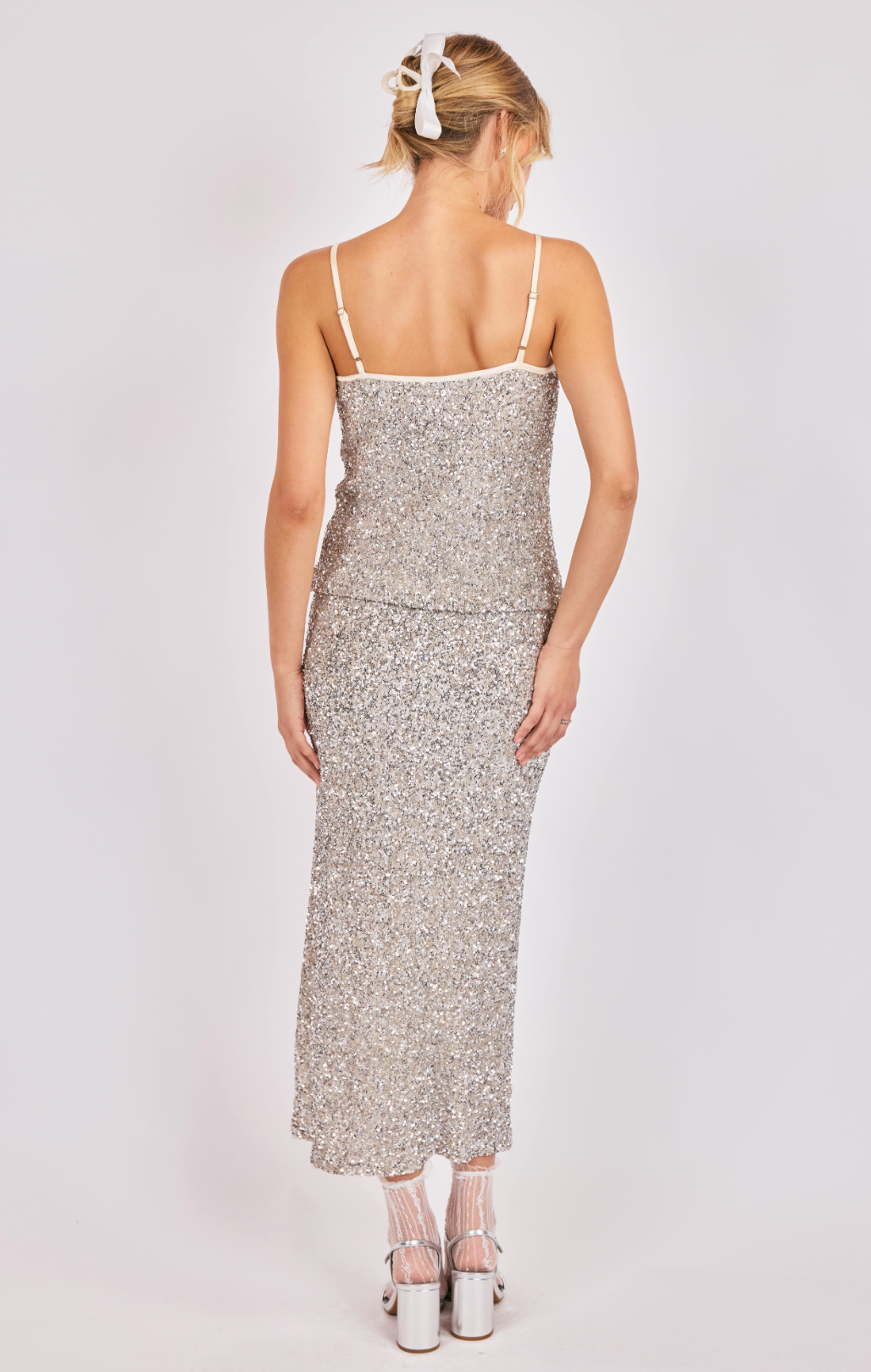 Luster Sequin Maxi Skirt