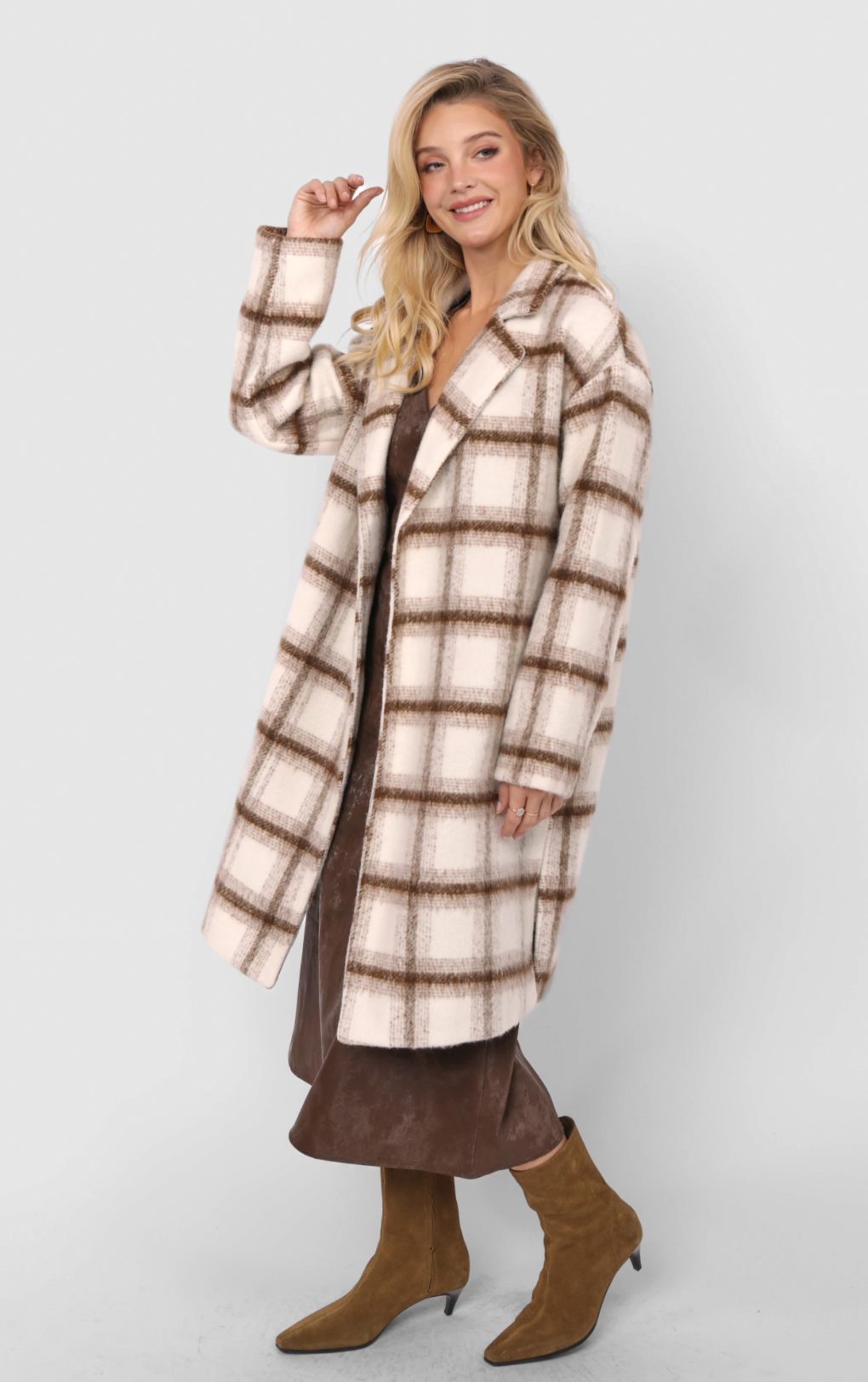 Emily Long Plaid Coat
