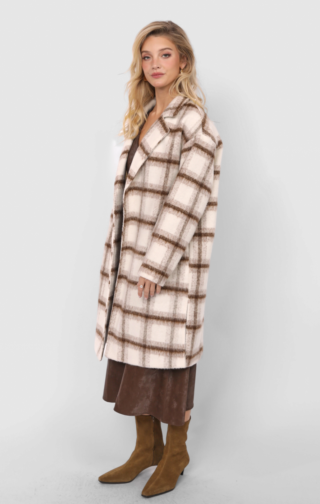 Emily Long Plaid Coat