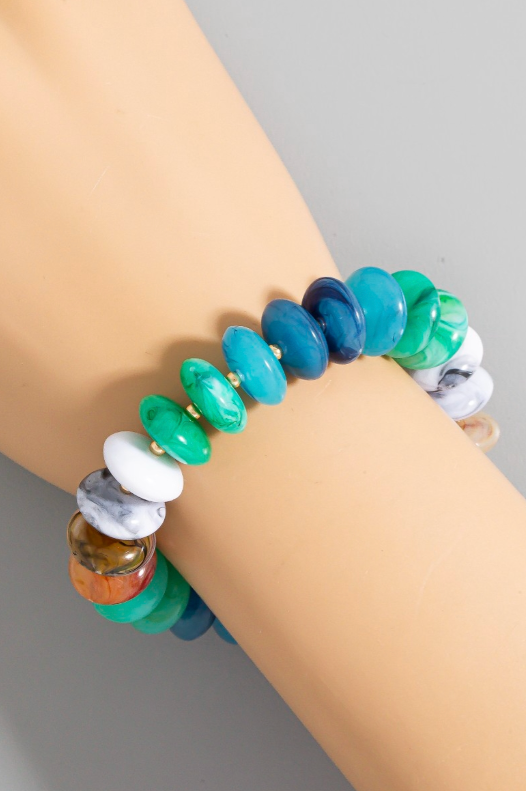 Terra Current Beaded Bracelet Ocean Mix