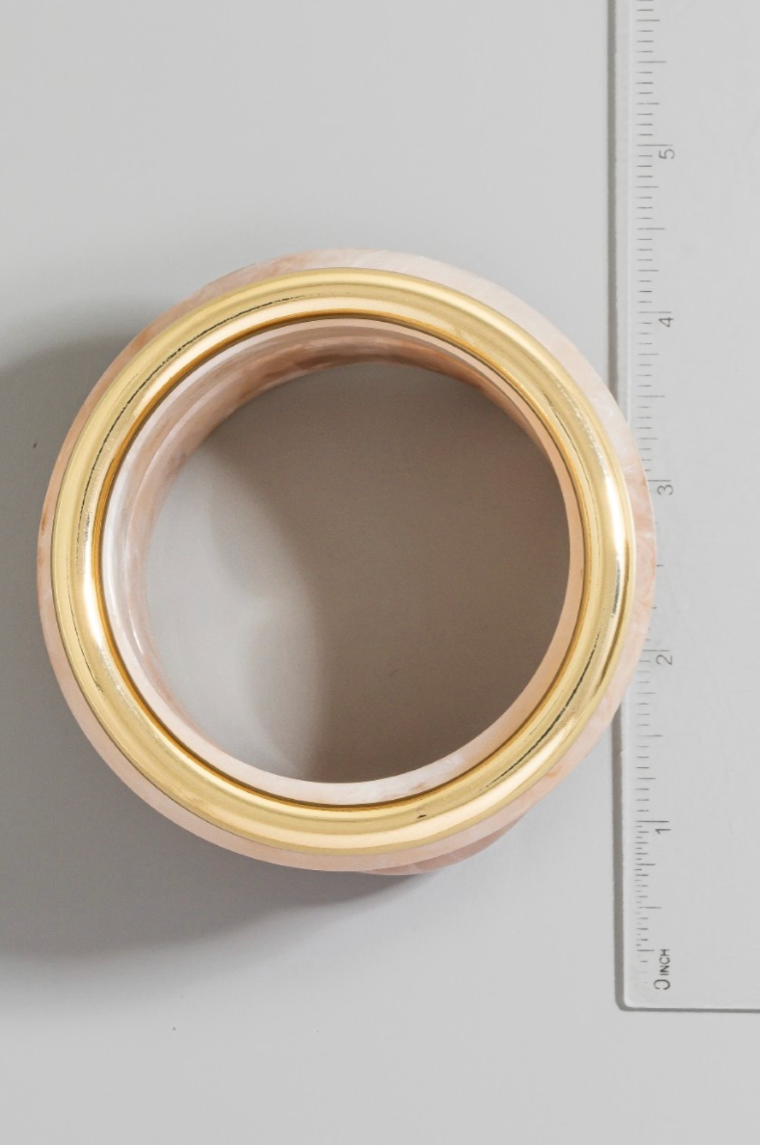 Isla Marble Bangle Set Khaki