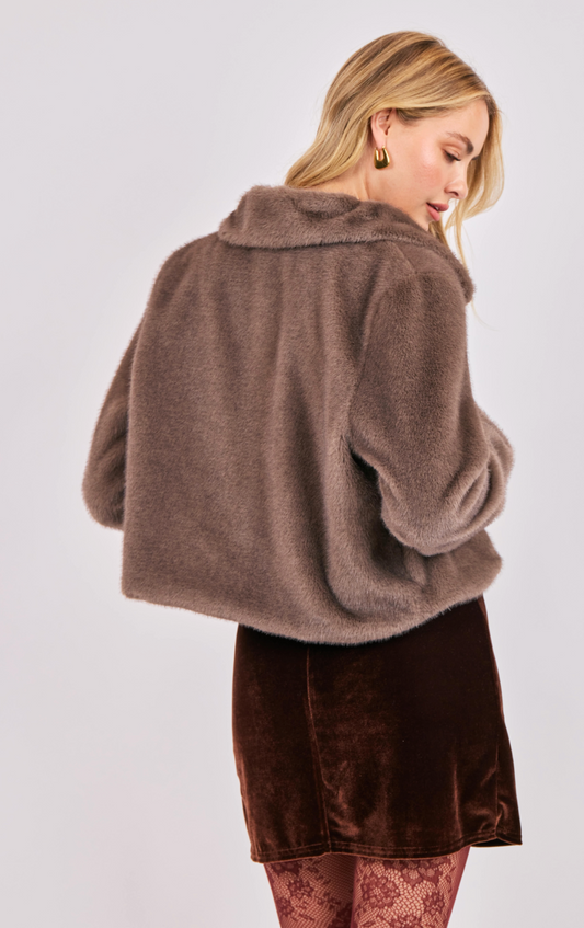 Penelope Short Faux Fur Coat