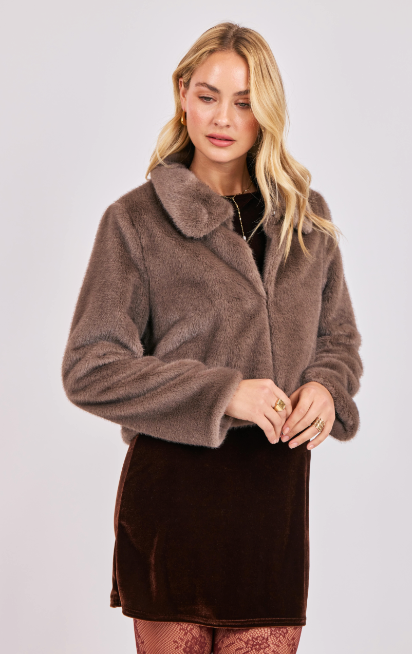 Penelope Short Faux Fur Coat