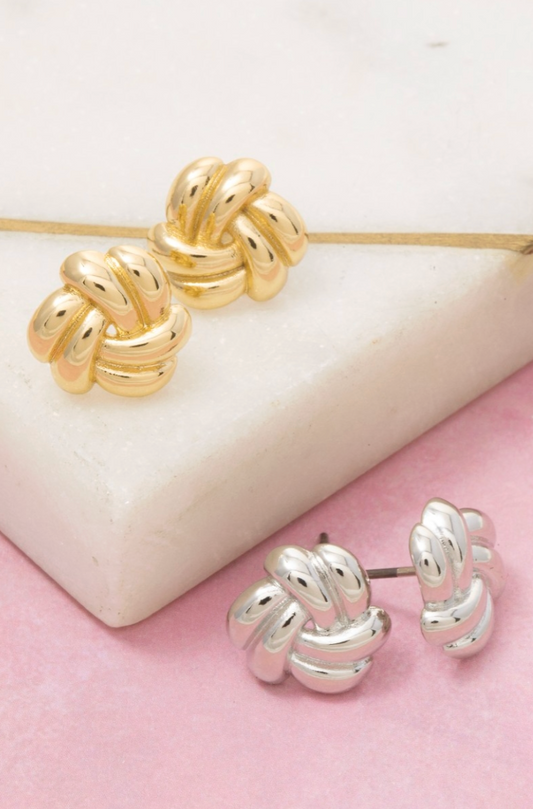 Endless Knot Stud Earrings