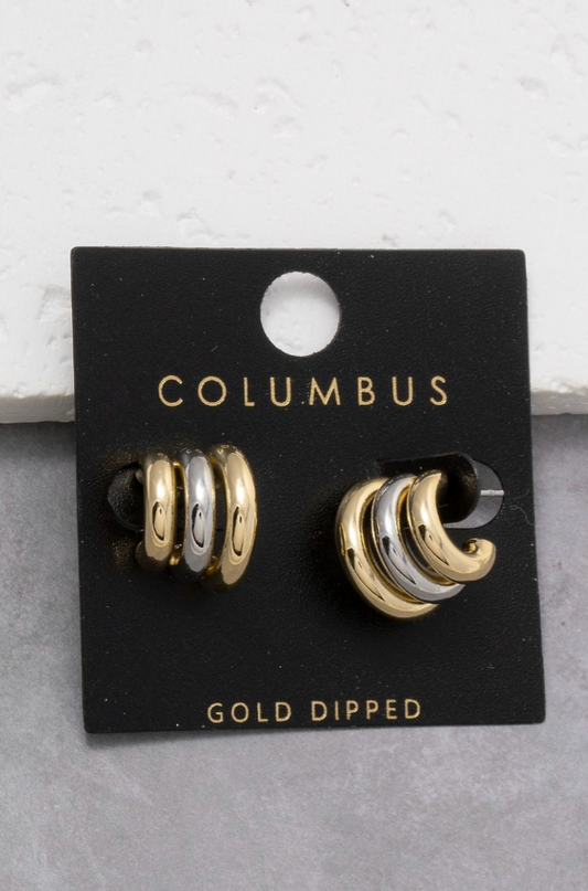 Twofold Shine Hoop Earrings