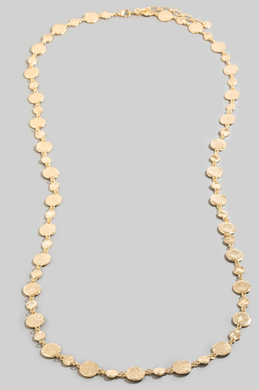 Still Glowing Coin Necklace Gold