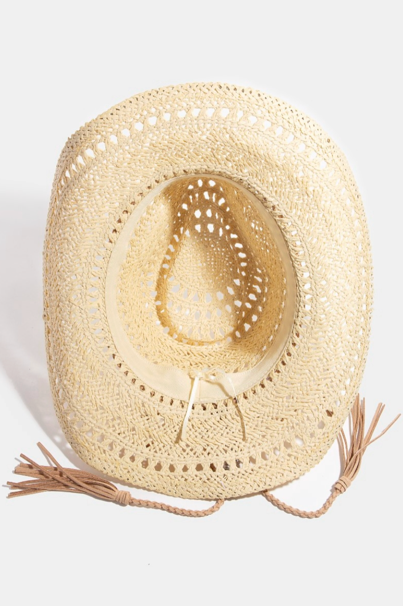 Shawn Woven Straw Hat Ivory