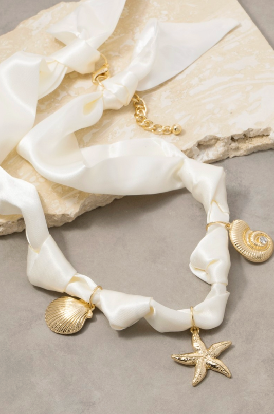 Alys Beach Satin Charm Necklace