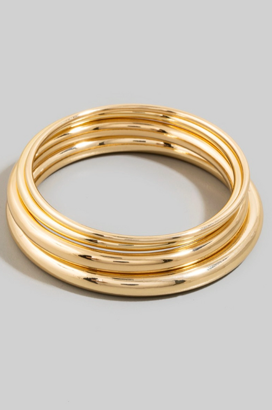 Once Or Twice Bangle Set Gold