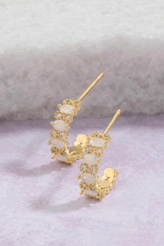 Be Her Cz Hoop Earrings