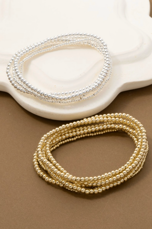 Time Is Now Bracelet Set Silver